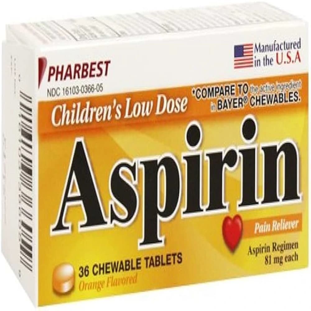 Aspirin – low-dose, see Low-dose aspirin product at Adderall Blog Pharmacy