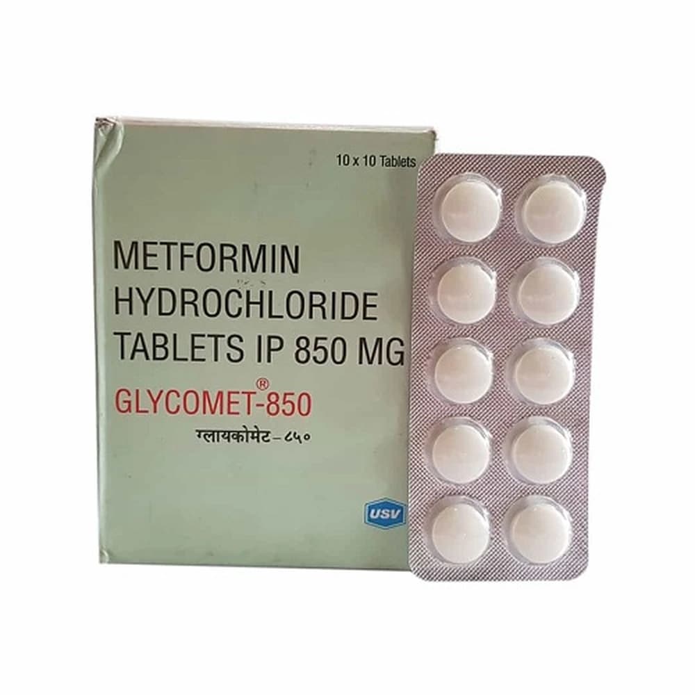 Glycomet (Metformin) 850mg product at Adderall Blog Pharmacy